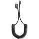 Кабель BASEUS Fish-Eye Spring Data Cable USB to Lightning 1м Black (CALSR-01)
