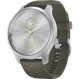 Смарт-годинник GARMIN Vivomove Style Silver Aluminum Case with Moss Silicone Band (010-02240-21/01)