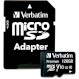 Карта памяти VERBATIM microSDXC Premium 128GB UHS-I V10 Class 10 + SD-adapter (44085)
