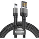 Кабель BASEUS Cafule Cable Special Edition USB for Lightning 1м Gray/Black (CALKLF-GG1)