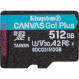 Карта пам\'яті KINGSTON microSDXC Canvas Go! Plus 512GB UHS-I U3 V30 A2 Class 10 (SDCG3/512GBSP)