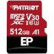 Карта памяти PATRIOT microSDXC EP 512GB UHS-I U3 V30 A1 Class 10 + SD-adapter (PEF512GEP31MCX)