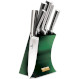 Набір кухонних ножів на підставці BERLINGER HAUS Emerald Collection 6пр (BH-2448)
