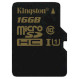 Карта пам\'яті KINGSTON microSDHC 16GB UHS-I Class 10 (SDCA10/16GBSP)
