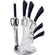 Набір кухонних ножів на підставці BERLINGER HAUS Purple Eclipse 8пр (BH-2670)