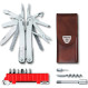Швейцарський ніж VICTORINOX Swiss Tool Spirit X Plus Ratchet Leather Sheath (3.0236.L)