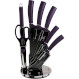 Набір кухонних ножів на підставці BERLINGER HAUS Metallic Line Royal Purple Edition 8пр (BH-2560)
