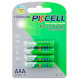 Акумулятор PKCELL Pre-charged Rechargeable AAA 1000mAh 4шт/уп (PC/AAA1000-4BA)