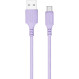 Кабель COLORWAY Soft Silicone USB to Type-C 2.4A 1м Purple (CW-CBUC044-PU)