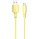 Кабель COLORWAY Soft Silicone USB to Type-C 2.4A 1м Yellow (CW-CBUC043-Y)