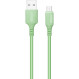 Кабель COLORWAY Soft Silicone USB to Micro-BM 2.4A 1м Green (CW-CBUM042-GR)