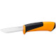 Плотницкий нож с точилом FISKARS Stay Sharp Universal Knife with Sharpener Orange (1023618)