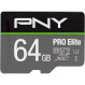 Карта пам\'яті PNY microSDXC Pro Elite 64GB UHS-I U3 V30 A2 Class 10 + SD-adapter (P-SDU64GV31100PRO-GE)