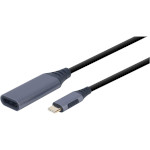 Адаптер CABLEXPERT USB-C - DisplayPort 0.15м Gray (A-USB3C-DPF-01)