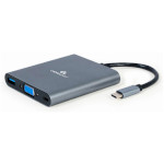 Порт-репликатор CABLEXPERT 6-in-1 USB-C to HDMI/VGA/USB3.1/PD/AUX/CR (A-CM-COMBO6-01)