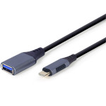 Кабель OTG CABLEXPERT USB3.0 CM/AF 0.15м Black (A-USB3C-OTGAF-01)