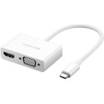Адаптер UGREEN USB-C - HDMI/VGA White (30843)