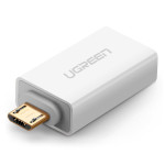 Адаптер OTG UGREEN US195 USB-A to Micro USB White (30529)