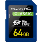 Карта памяти TEAM SDXC Classic 64GB UHS-I V10 Class 10 (TSDXC64GIV1001)