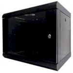 Настінна шафа 19" HYPERNET WMNC-9U-Flat-AC-Black (9U, 600x450мм, RAL9004)