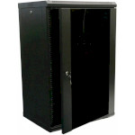 Настенный шкаф 19" HYPERNET WMNC-18U-Flat-AC- Black (18U, 600x450мм, RAL9004)