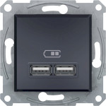 USB-розетка SCHNEIDER ELECTRIC Asfora Black (EPH2700271)