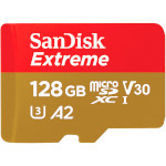Карта памяти SANDISK microSDXC Extreme 128GB UHS-I U3 V30 A2 Class 10 (SDSQXAA-128G-GN6MN)