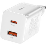 Зарядное устройство BASEUS Super Si Pro Quick Charger C+U 30W White (CCSUPP-E02)
