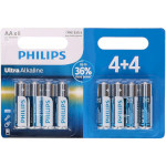 Батарейка PHILIPS Ultra Alkaline AA 8шт/уп (LR6E8B/10)