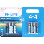 Батарейка PHILIPS Ultra Alkaline AAA 8шт/уп (LR03E8B/10)