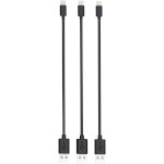 Кабель TIMSTOOL Charge & Sync USB to Lightning 3-pack 0.21м Black (DC21-LT-BL)