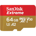 Карта памяти SANDISK microSDXC Extreme for Mobile Gaming 64GB UHS-I U3 V30 A2 Class 10 (SDSQXAH-064G-GN6GN)