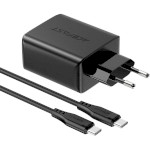 Зарядное устройство ACEFAST A13 Fast Charge Wall Charger PD65W (2xUSB-C+1xUSB-A) Black w/Type-C to Type-C cable