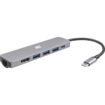 Порт-реплікатор 2E USB-C Slim Alluminum Multi-Port 6-in-1 (2EW-2684)