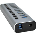 USB хаб VOLTRONIC USB3.0 10-port 4QC3.0 w/switches Gray