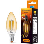 Лампочка LED VIDEX Filament C37 E14 6W 2200K 220V (VL-C37FA-06142)