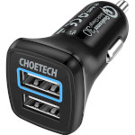 Автомобільний зарядний пристрій CHOETECH C0051 36W Dual USB Car Charger Black