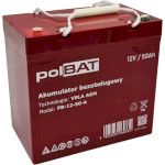 Аккумуляторная батарея POLBAT PB-12-50-A (12В, 50Ач)