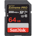 Карта памяти SANDISK SDXC Extreme Pro 64GB UHS-I U3 V30 Class 10 (SDSDXXU-064G-GN4IN)