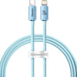 Кабель BASEUS Crystal Shine Series Fast Charging Data Cable Type-C to iP 20W 1.2м Sky Blue (CAJY001303)