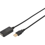 Активный USB удлинитель DIGITUS USB2.0 AM/AF 5м Black (DA-70130-4)