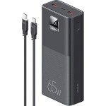 Повербанк USAMS US-CD185 PB68 Dual QC3.0+PD 65W Digital Display Fast Charging 30000mAh Black (ATXLOGTC01)