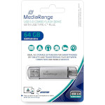 Флэшка MEDIARANGE Slide 64GB USB+Type-C3.0 (MR937)