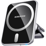 Автотримач для смартфона з бездротовою зарядкою BOROFONE BH43 Xperience Black/Silver