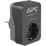 Мережевий фільтр-розетка APC Essential SurgeArrest Black, 2xUSB (PME1WU2B-RS)