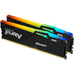 Модуль пам'яті KINGSTON FURY Beast RGB Black DDR5 5600MHz 64GB Kit 2x32GB (KF556C36BBEAK2-64)