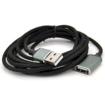 Кабель-подовжувач VEGGIEG USB 2.0 AM/AF 2м Black (YT-AM/AF-UF2-2 BLACK)