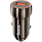 Автомобільний зарядний пристрій HOCO Z46 1xUSB-A, QC3.0 Metal Gray (6931474770271)