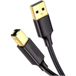 Кабель UGREEN US135 USB 2.0 AM to BM Print Cable 1.5м Black (10350)