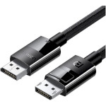 Кабель UGREEN DP114 DP1.4 Male to Male Plastic Case Braided Cable DisplayPort 3м Black (80393)